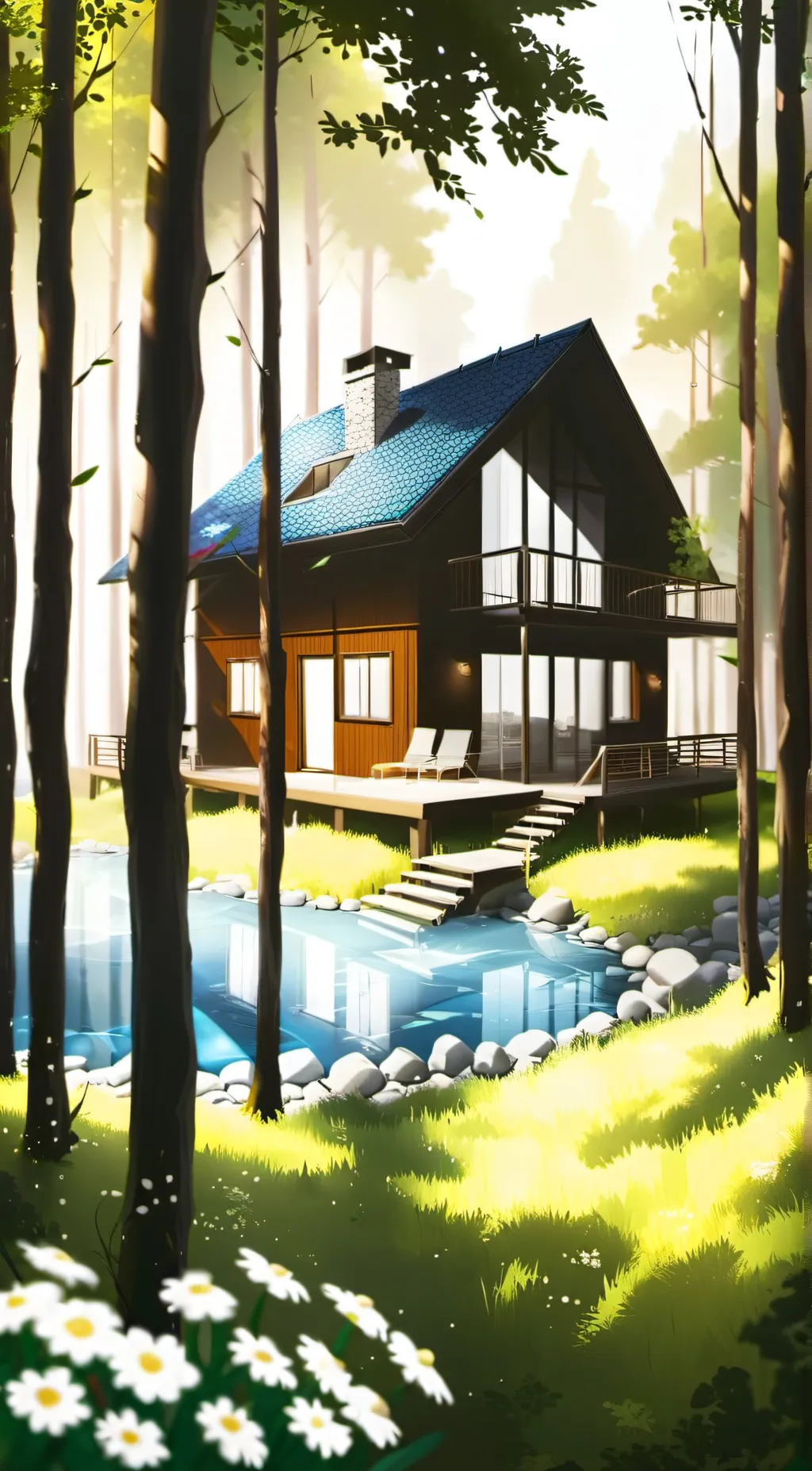 ai character: creepypasta forest background