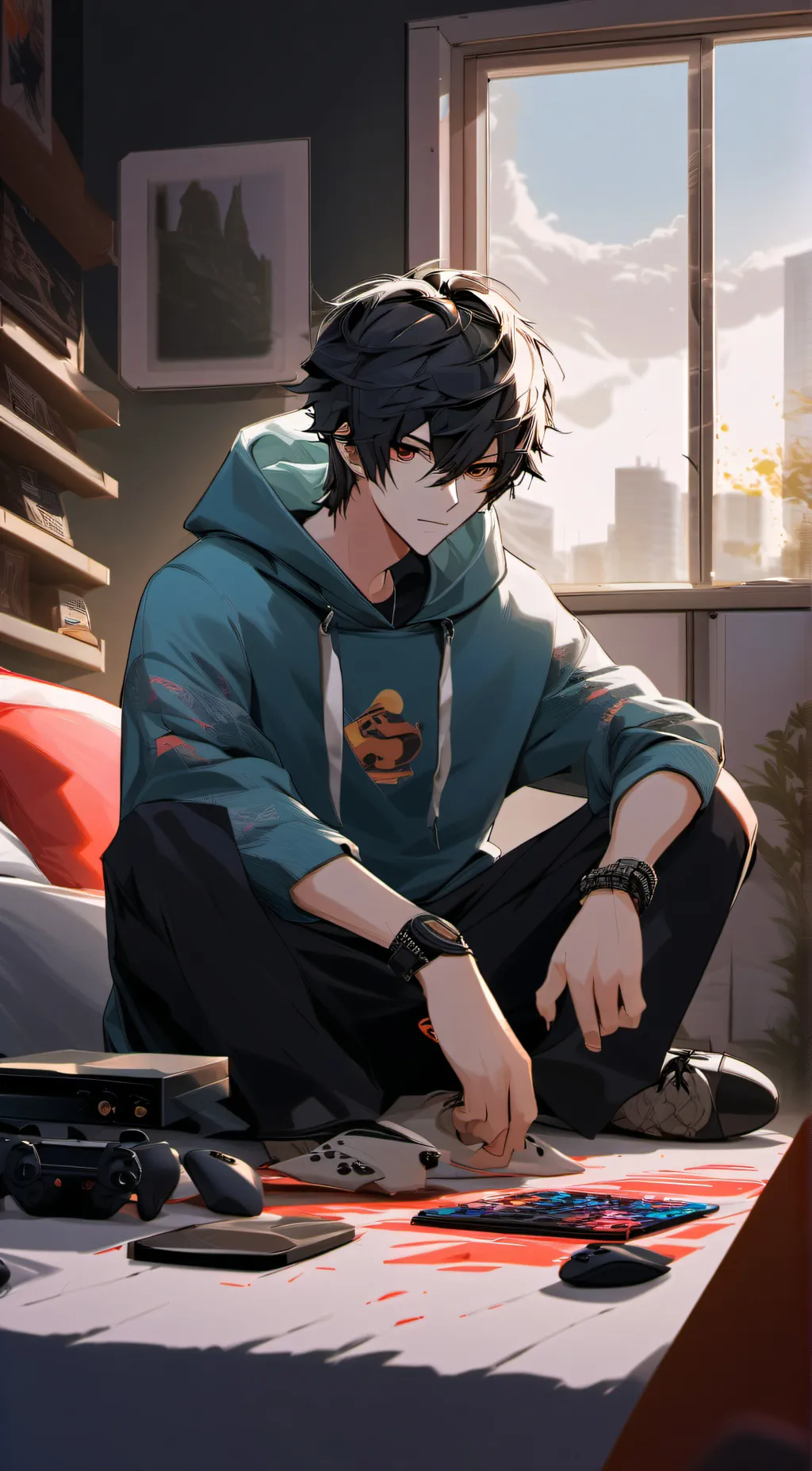 ai character: Adam  background