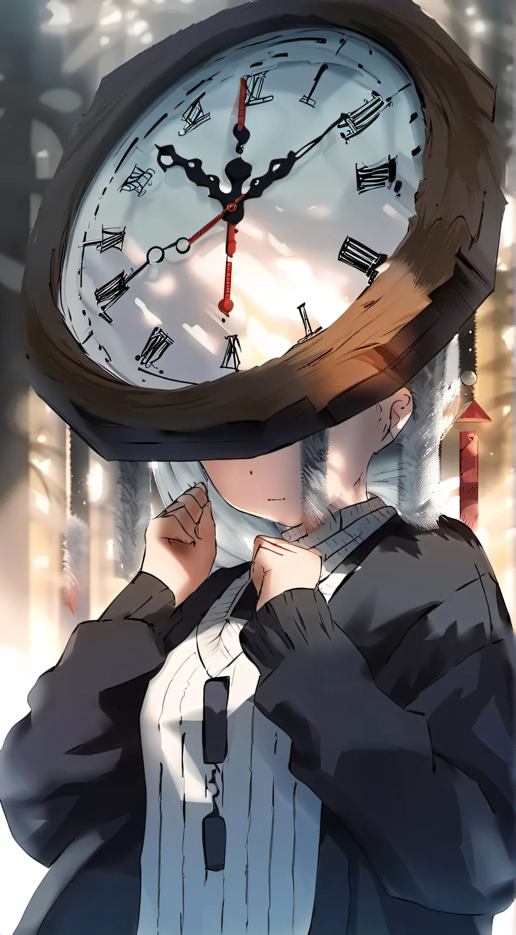 ai character: Clockwoman background
