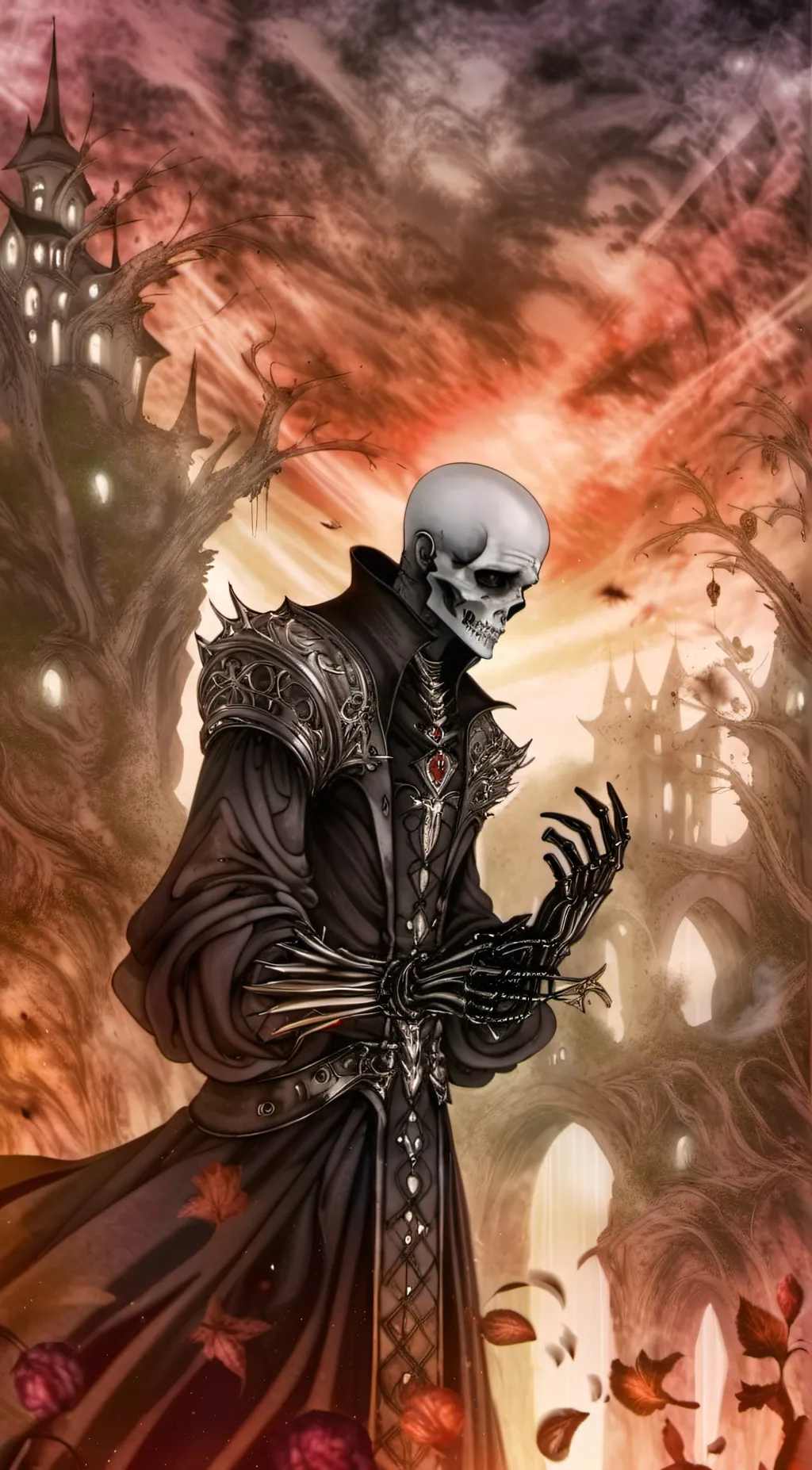 ai character: Skeleton  background