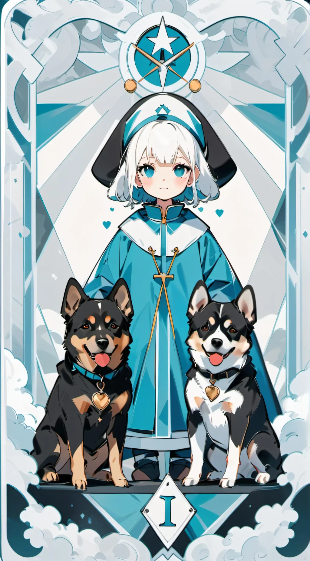 ai character: Dog is cute background