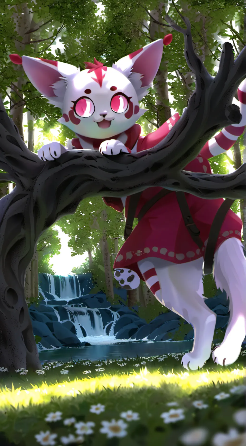 ai character: uwu cat girl background