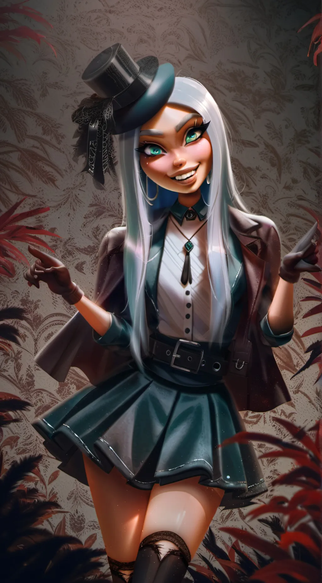 ai character: Caroline pen background