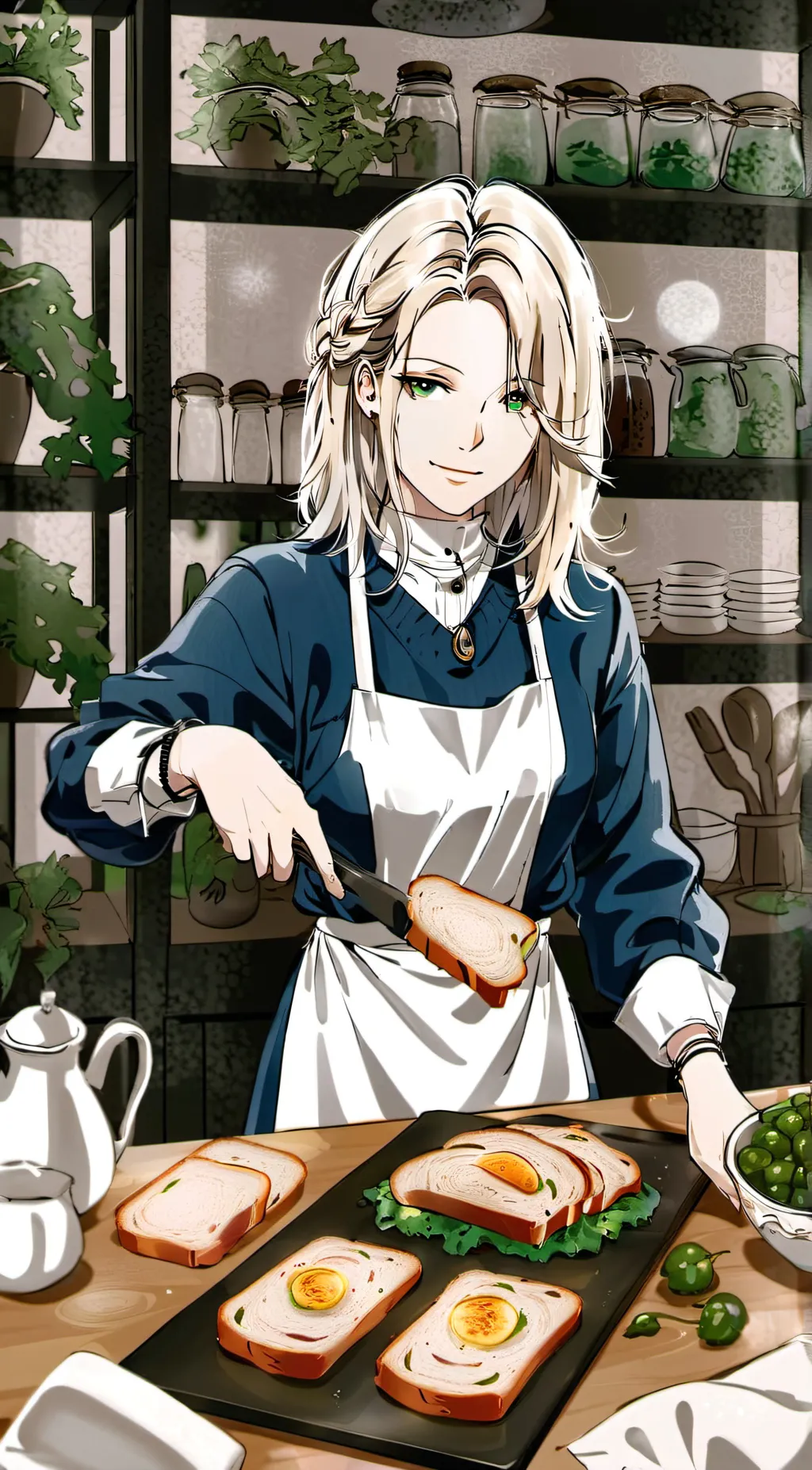 ai character: Sandwich woman background