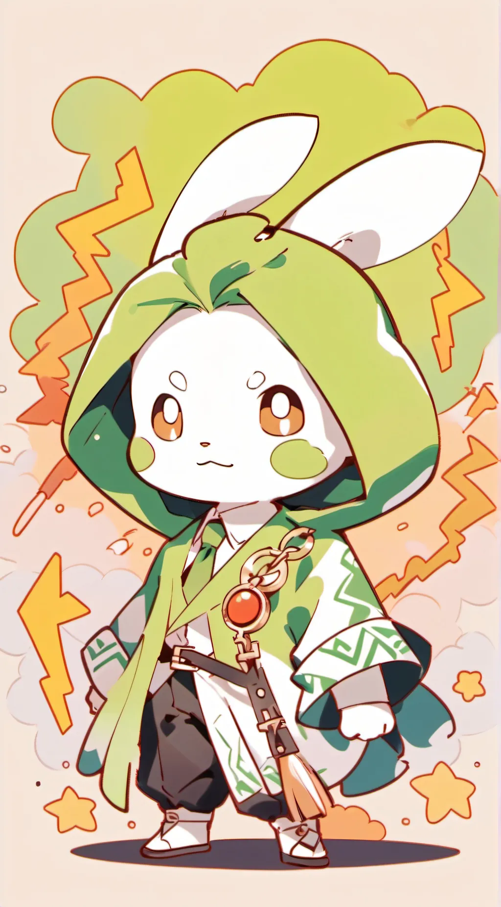 ai character: Smiling critters  background