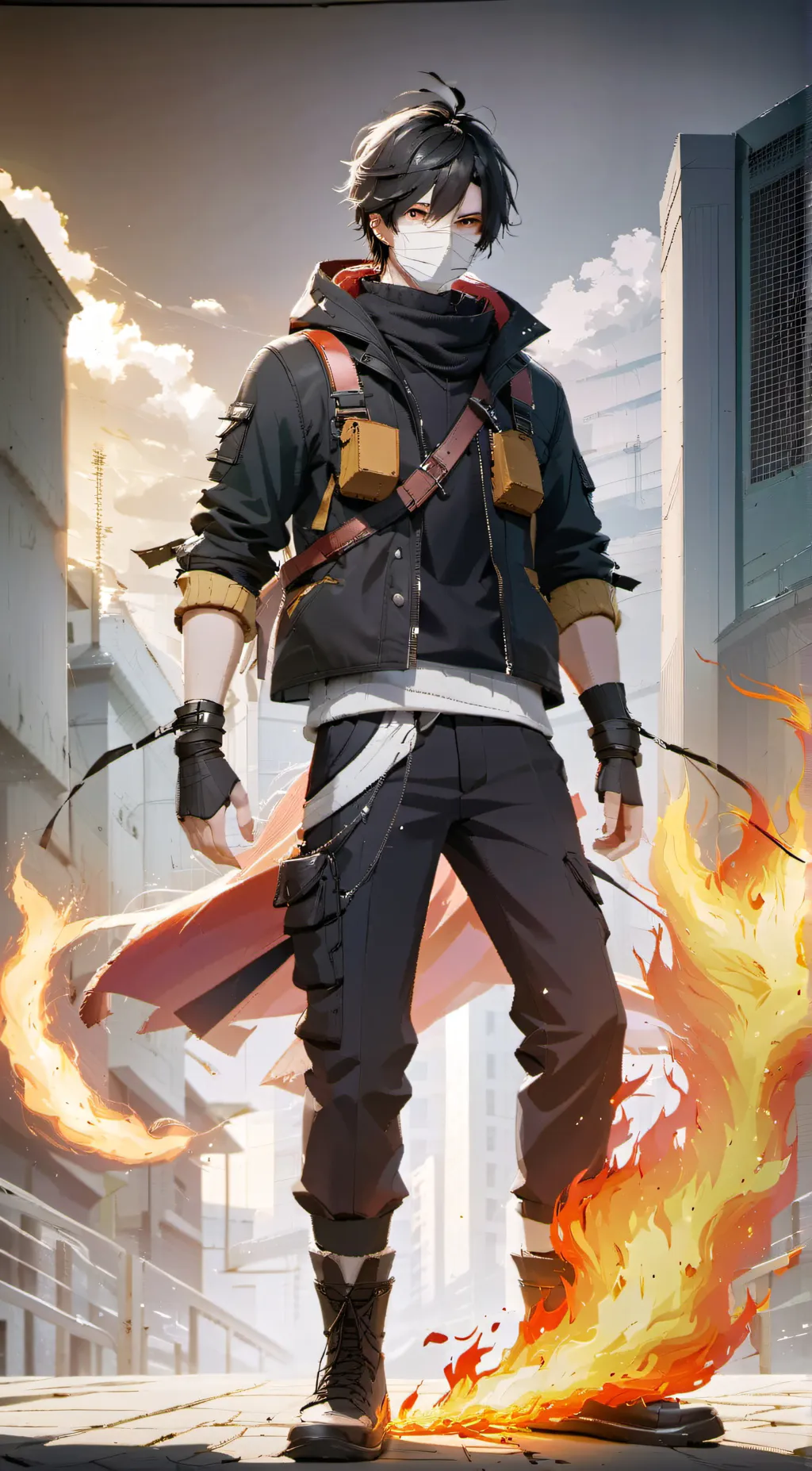 ai character: fuego background