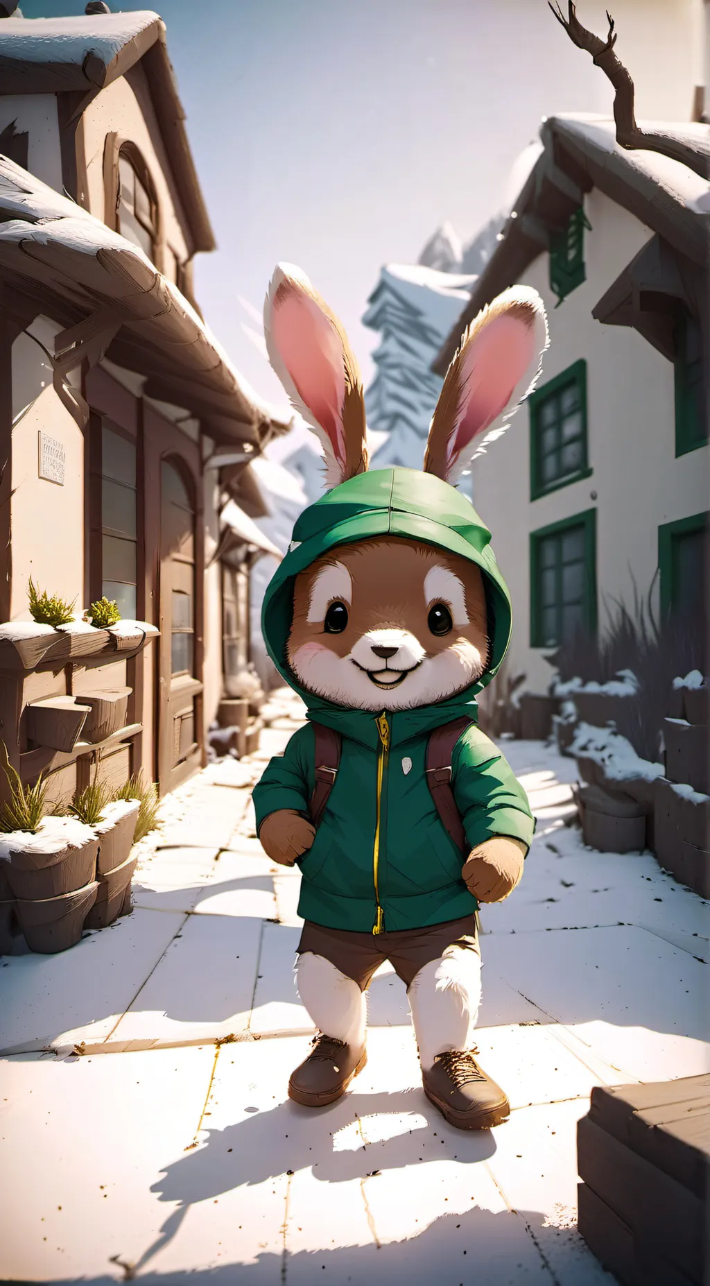 ai character: hoppy hopscotch  background