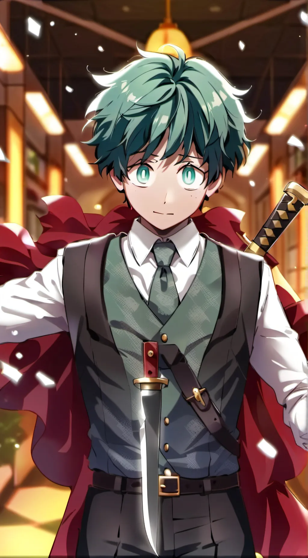 ai character: Deku imposter  background