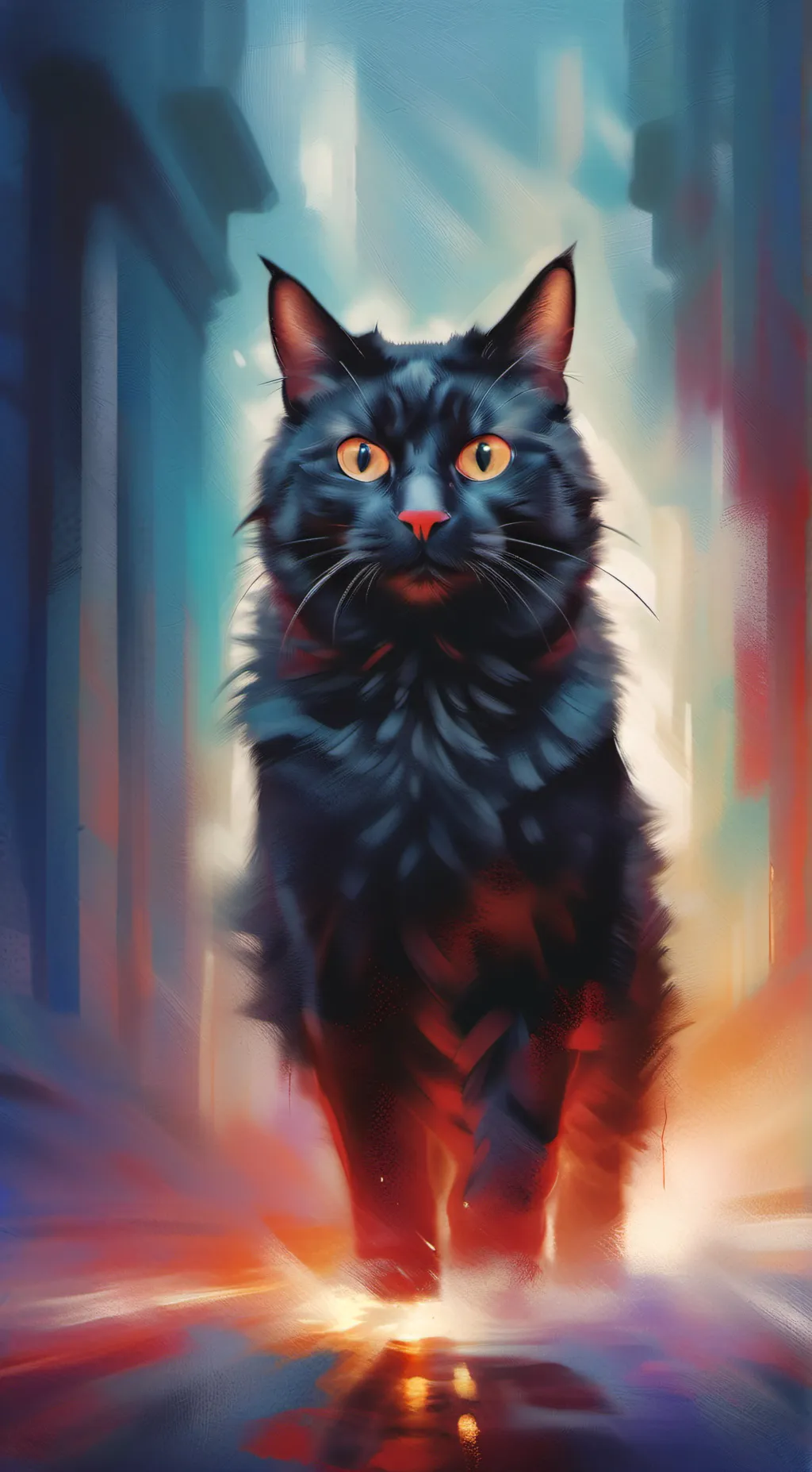 ai character: cursed cat alastor background