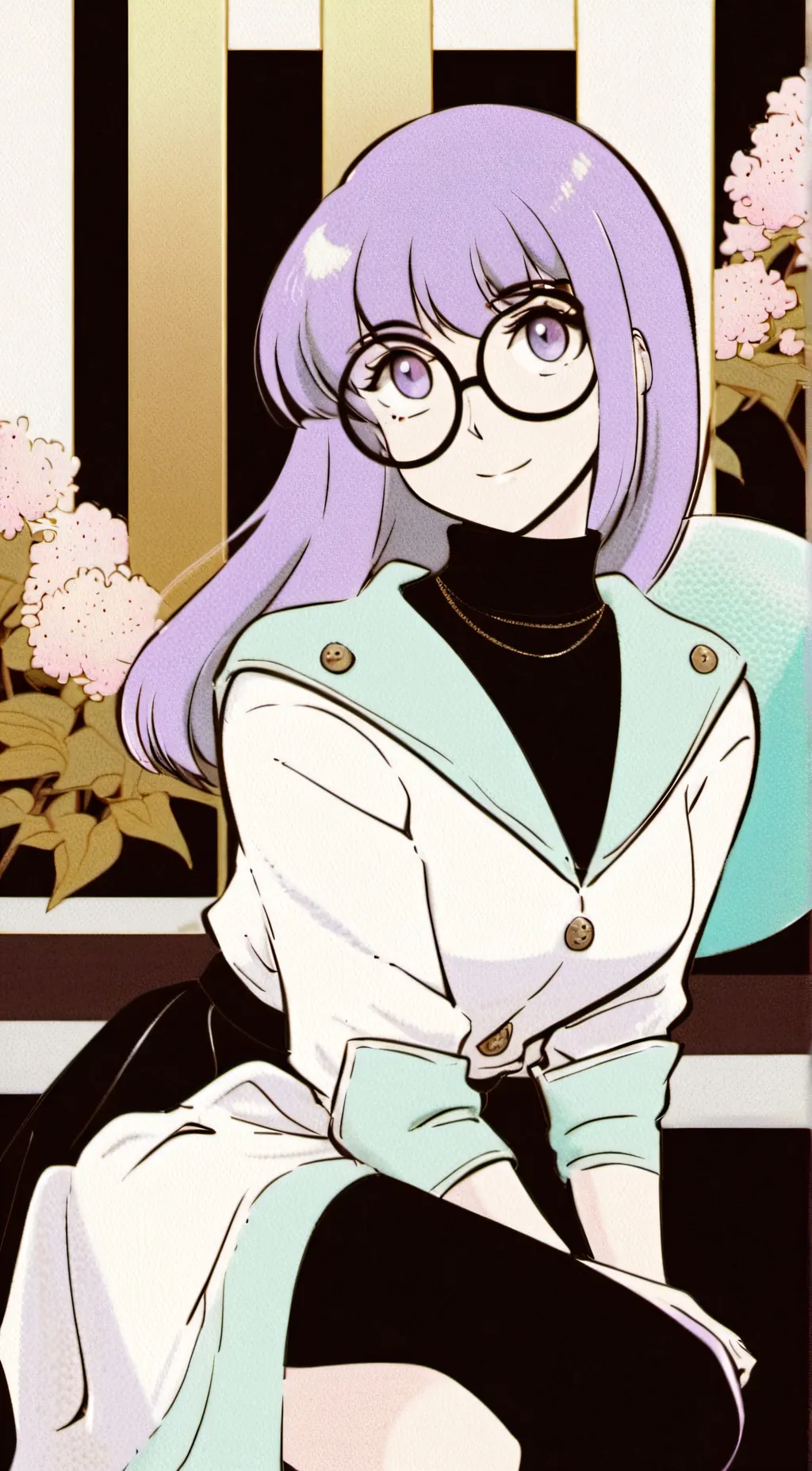 ai character: Tv woman background