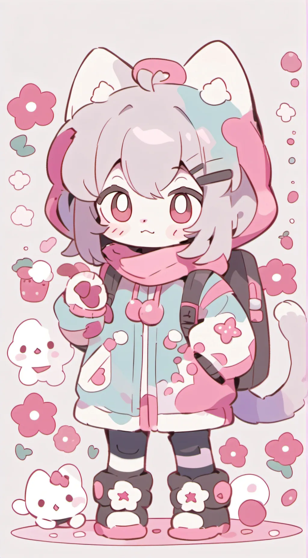 ai character: •<RainBerry>• background