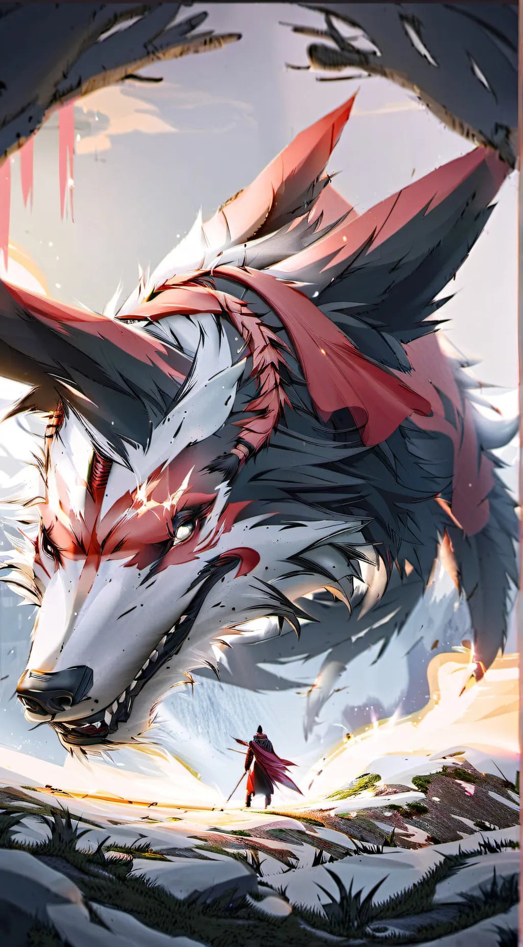 ai character: blood background