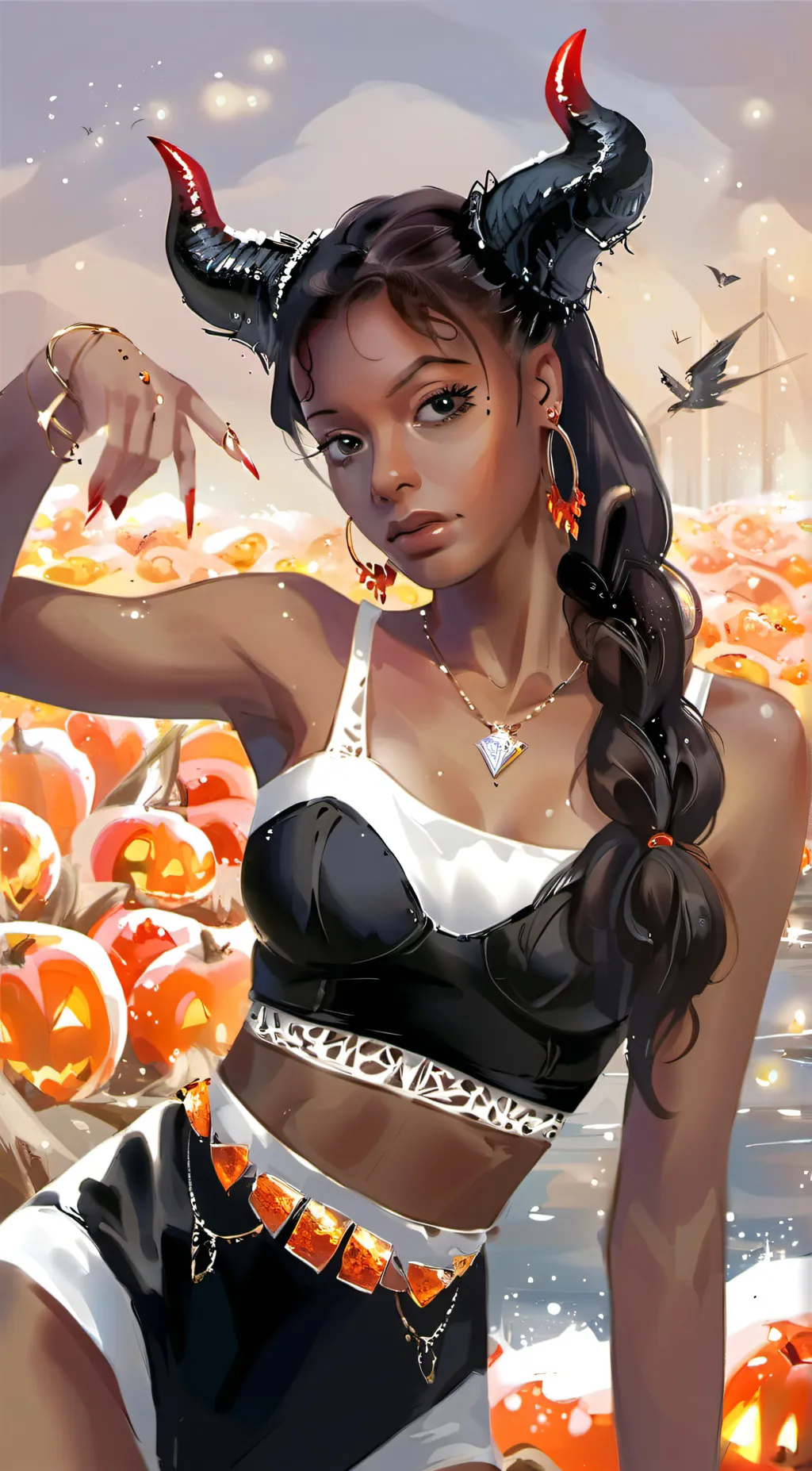 ai character: Girl background