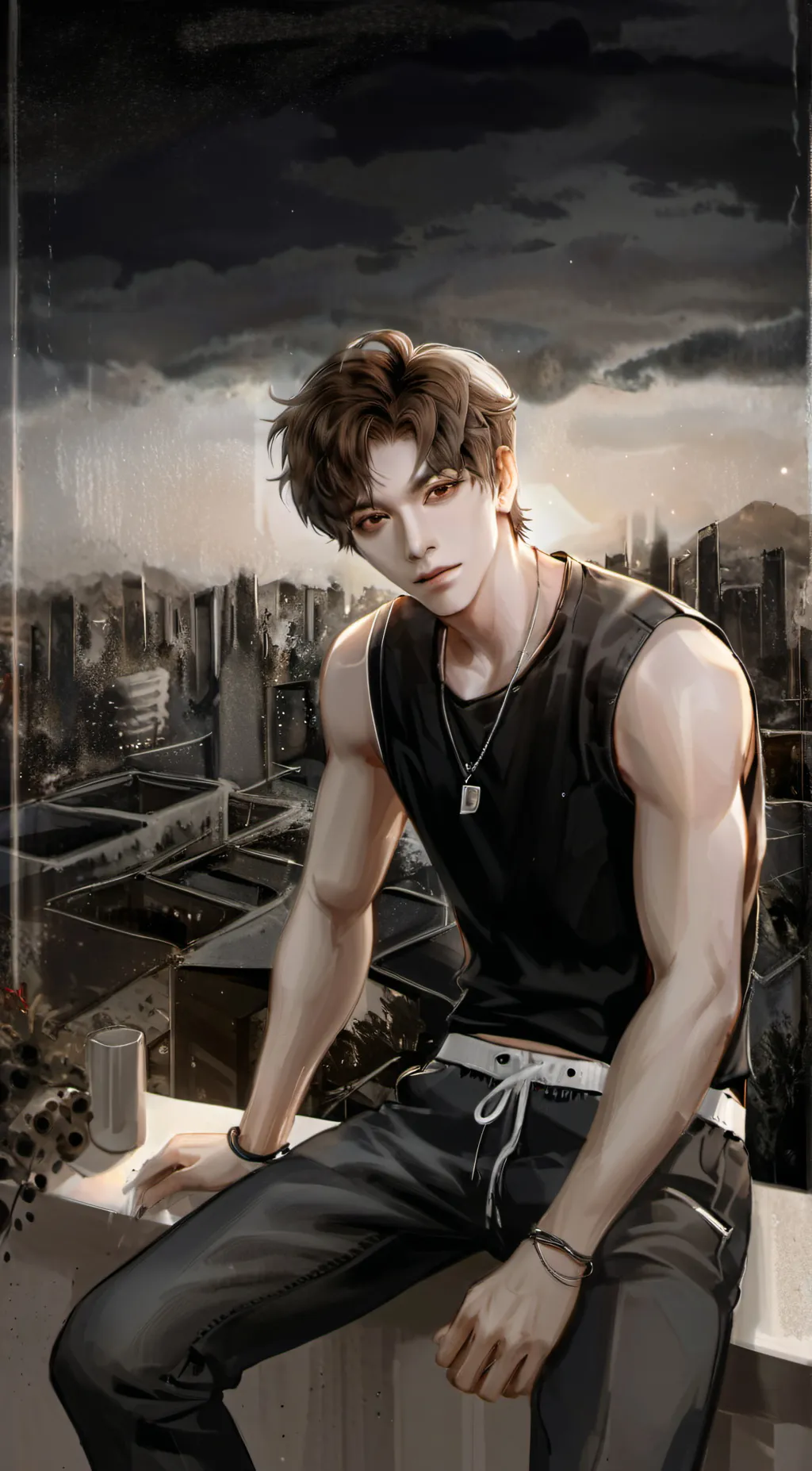 ai character: Ash background