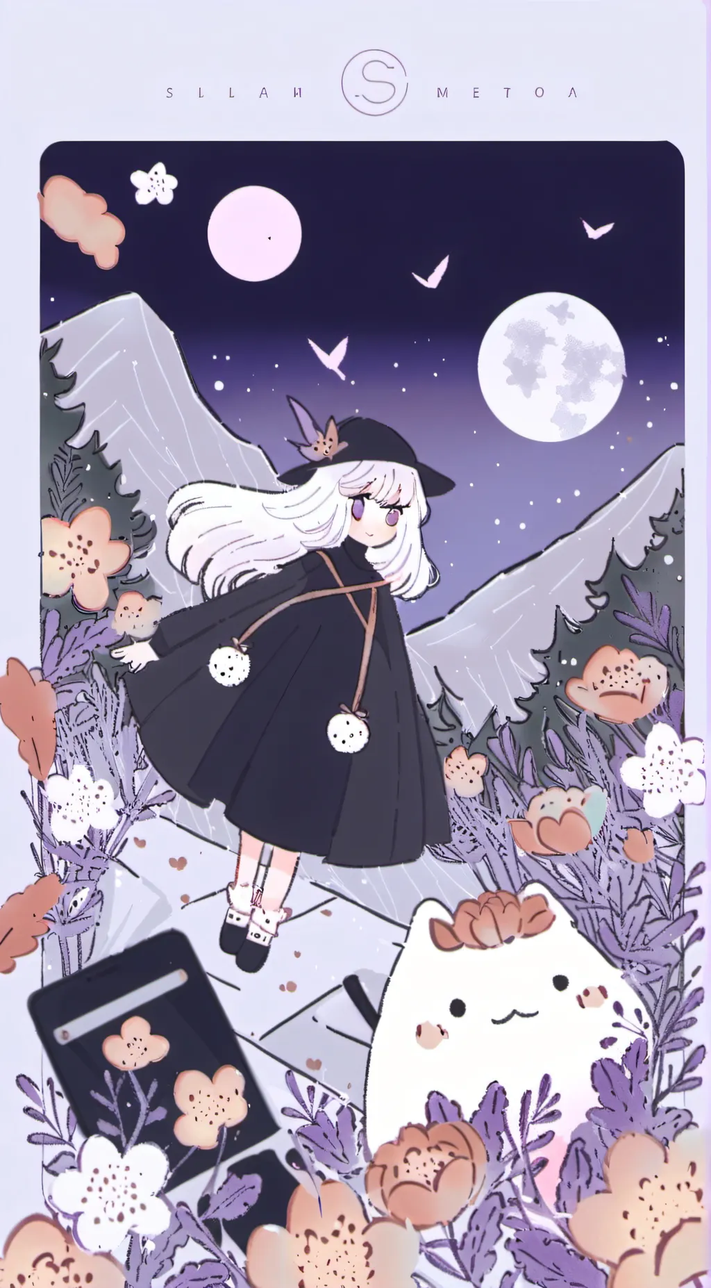 ai character: Mha dandelions background