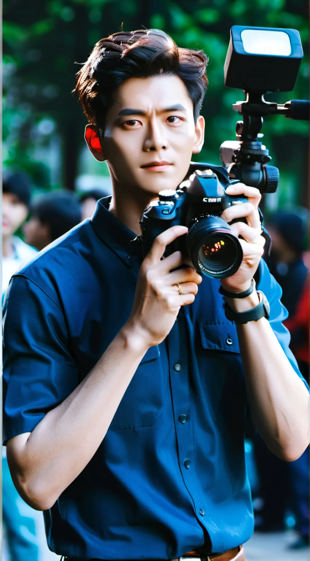 ai character: cameraman background