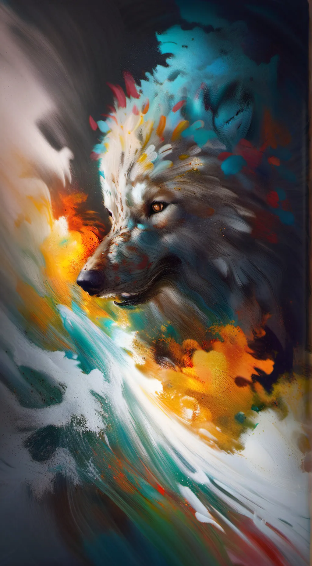 ai character: Wolf  background