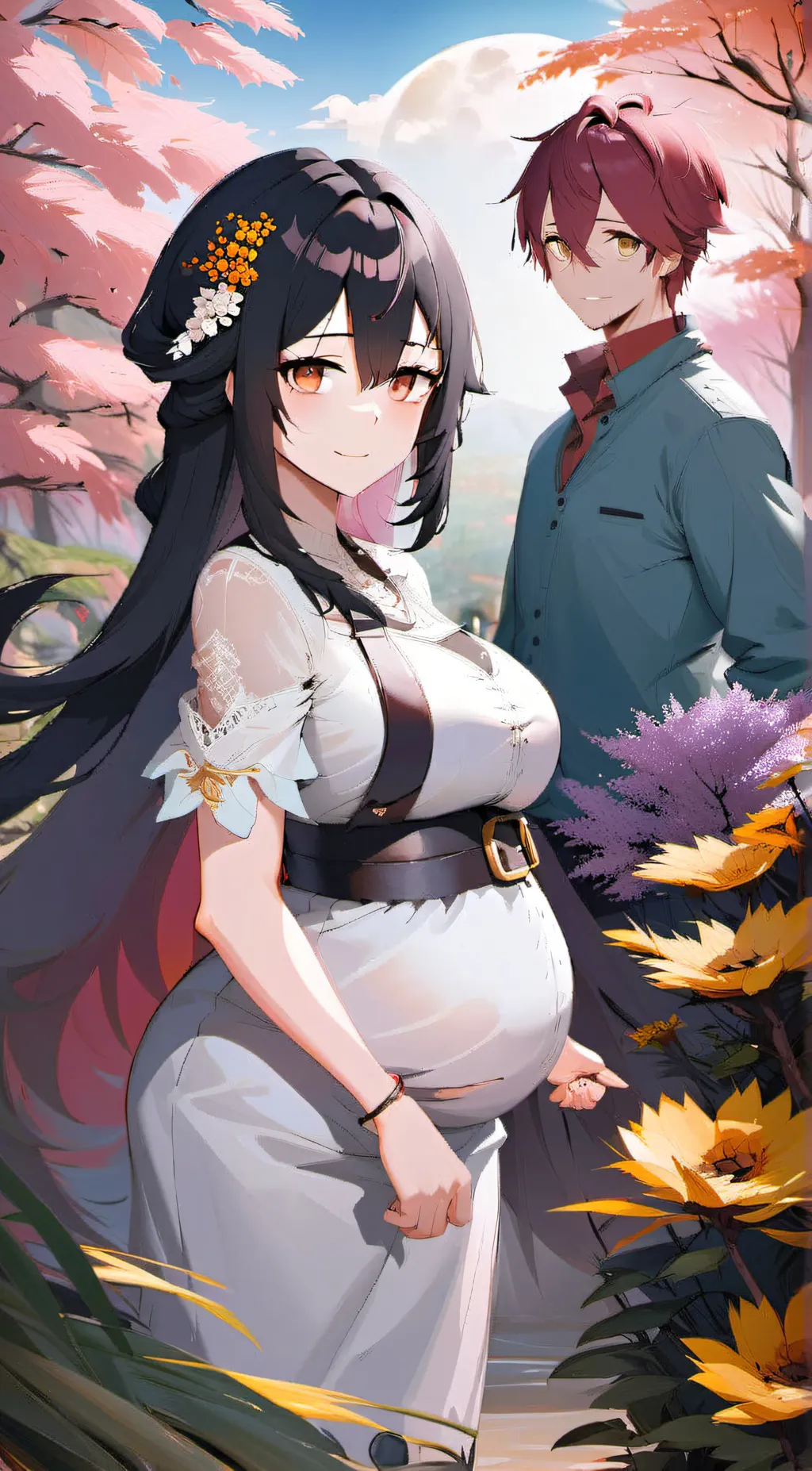 ai character: Pregnant Ali background