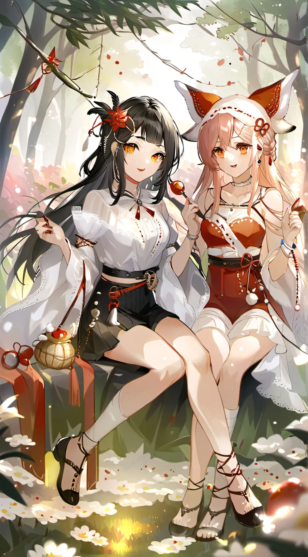 ai character: Lily and bell background