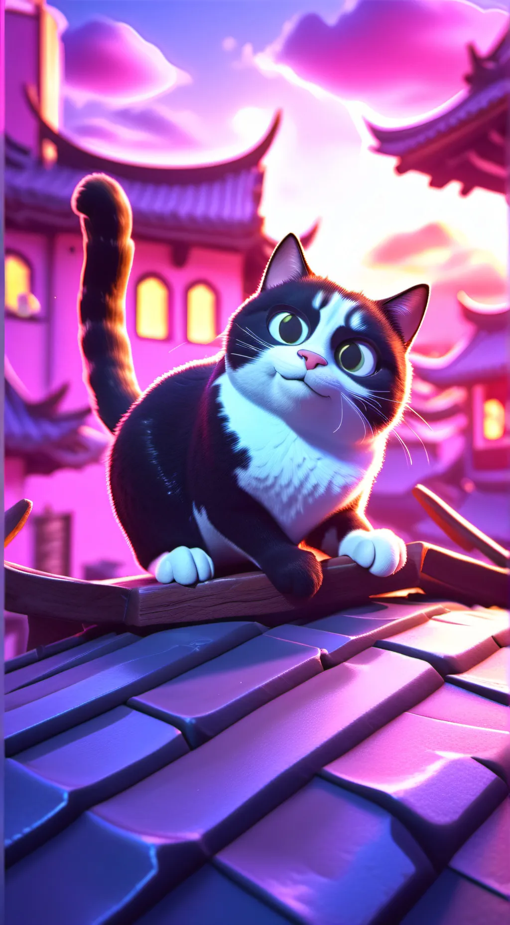 ai character: Cat background