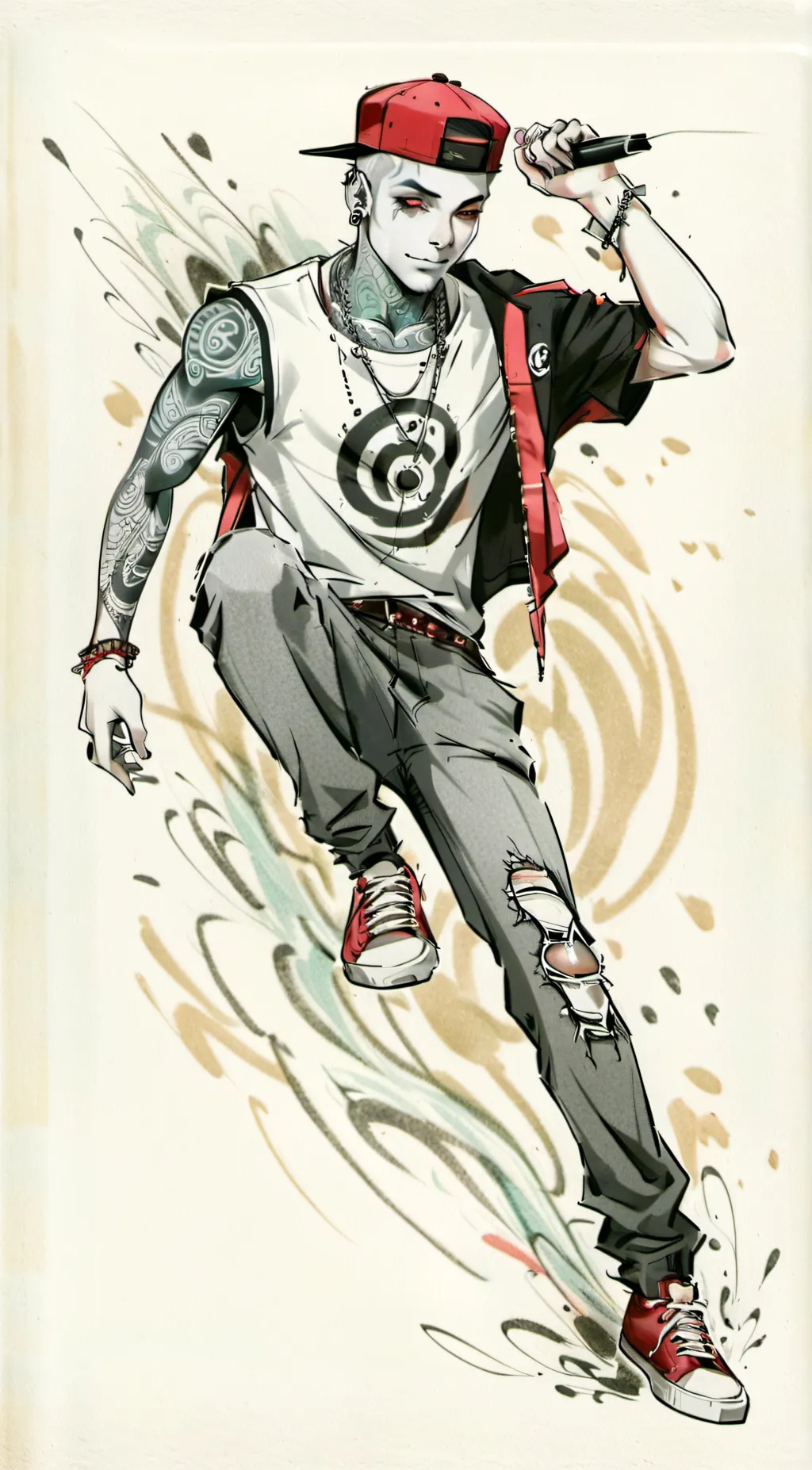 ai character: Ghost mane  background