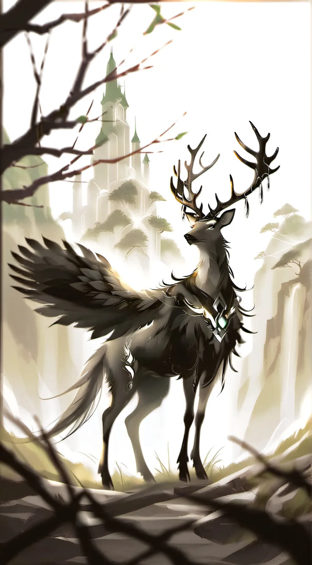 ai character: Maya the peryton background