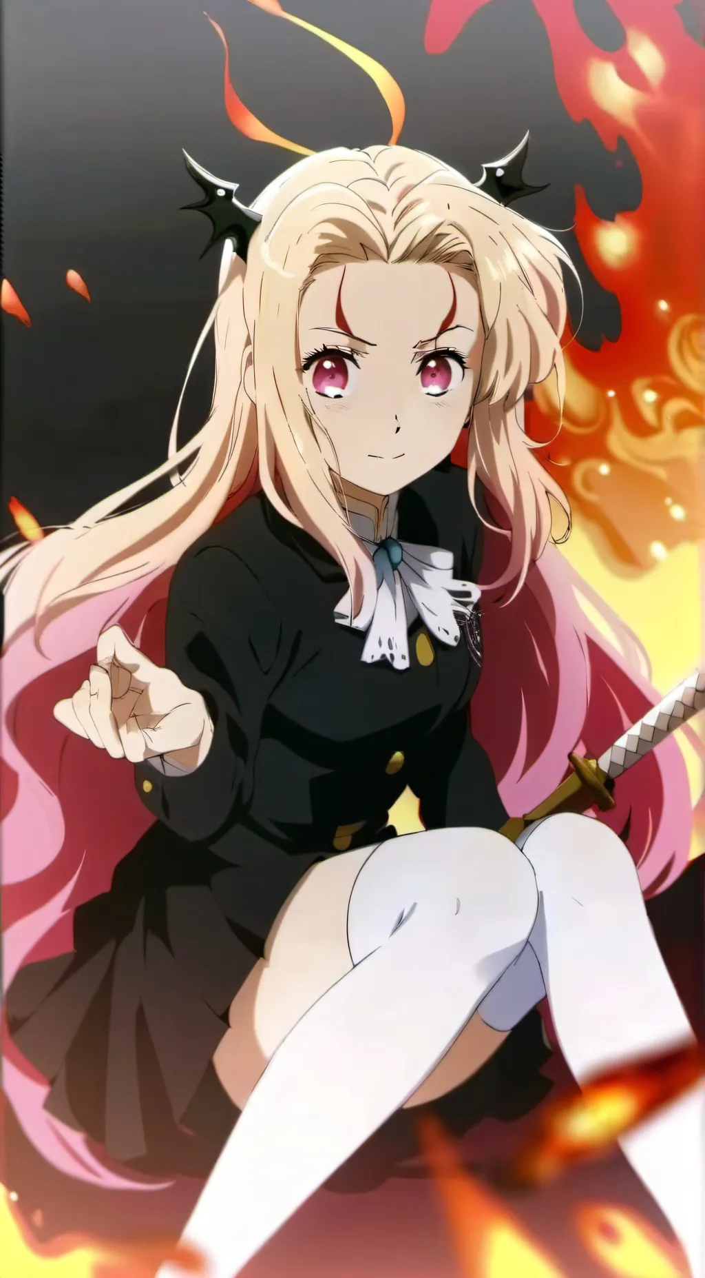 ai character: Neko kamado background