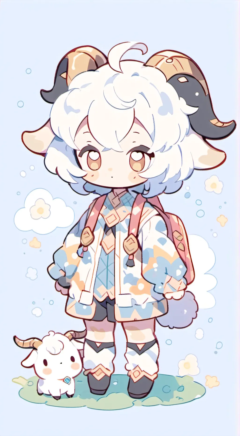 ai character: wooly background