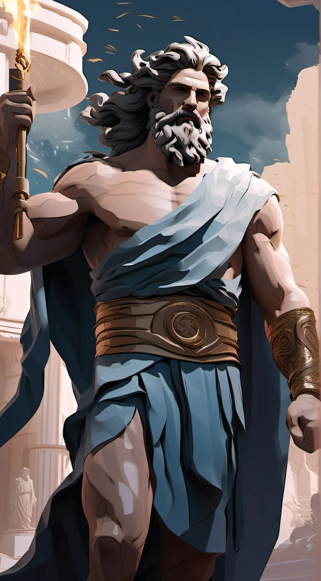 ai character: Zeus background