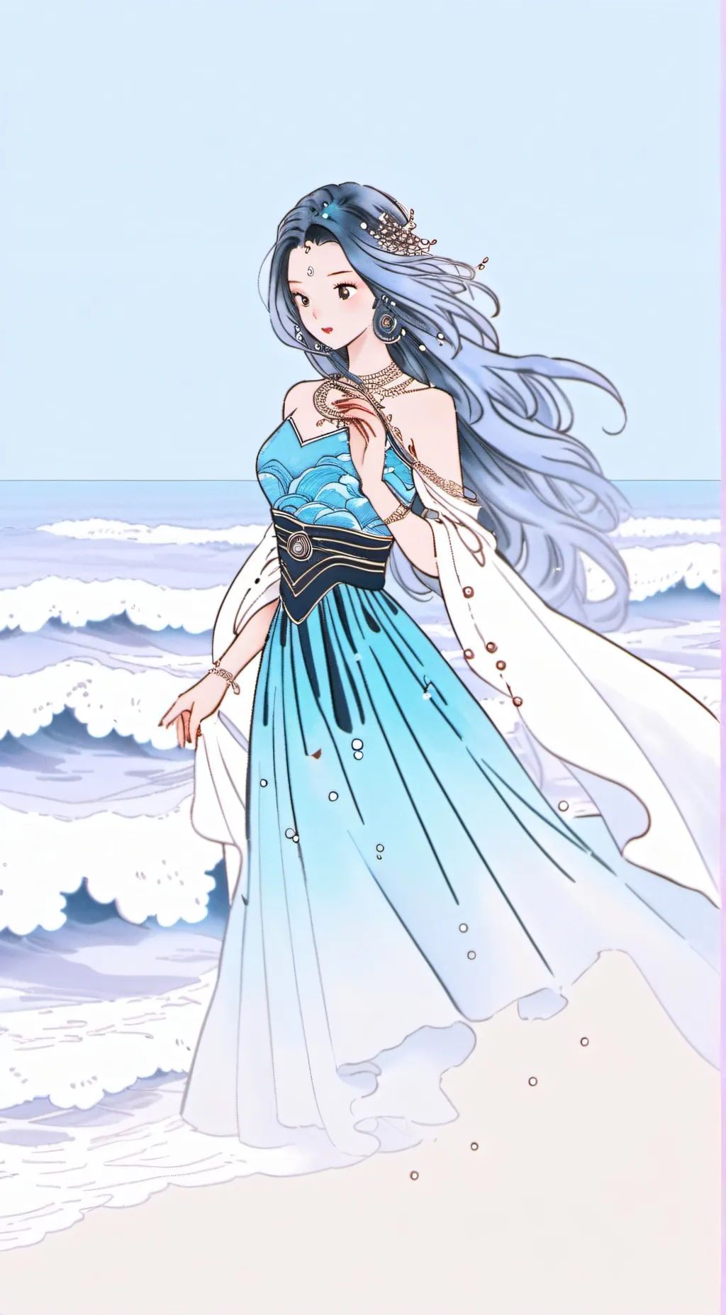 ai character: Aquaria  background