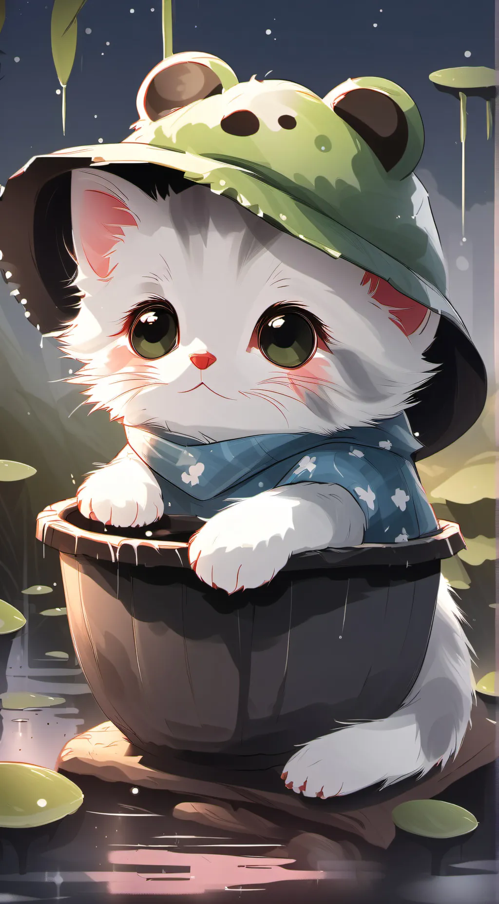 ai character: Froggy background