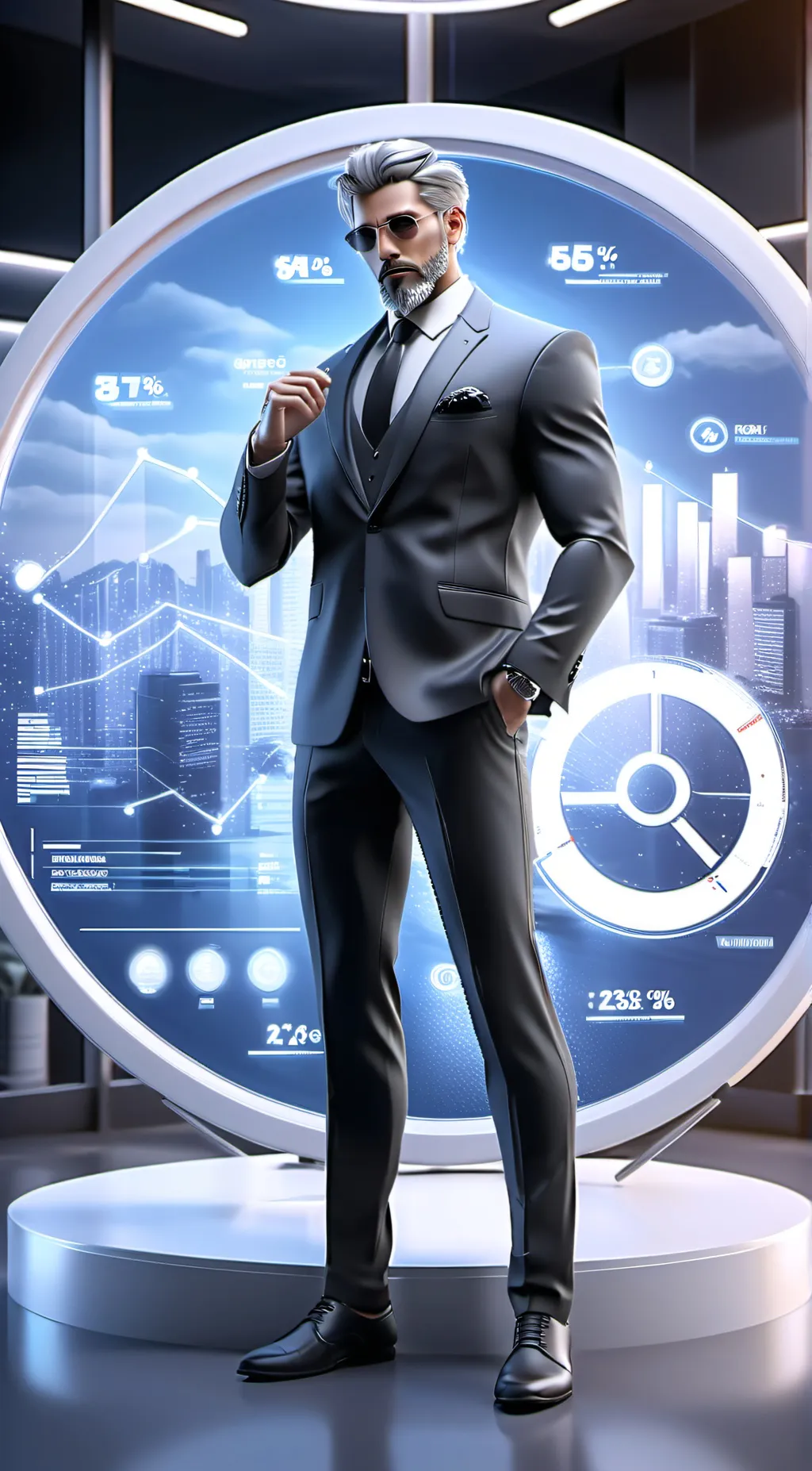 ai character: James Graph background