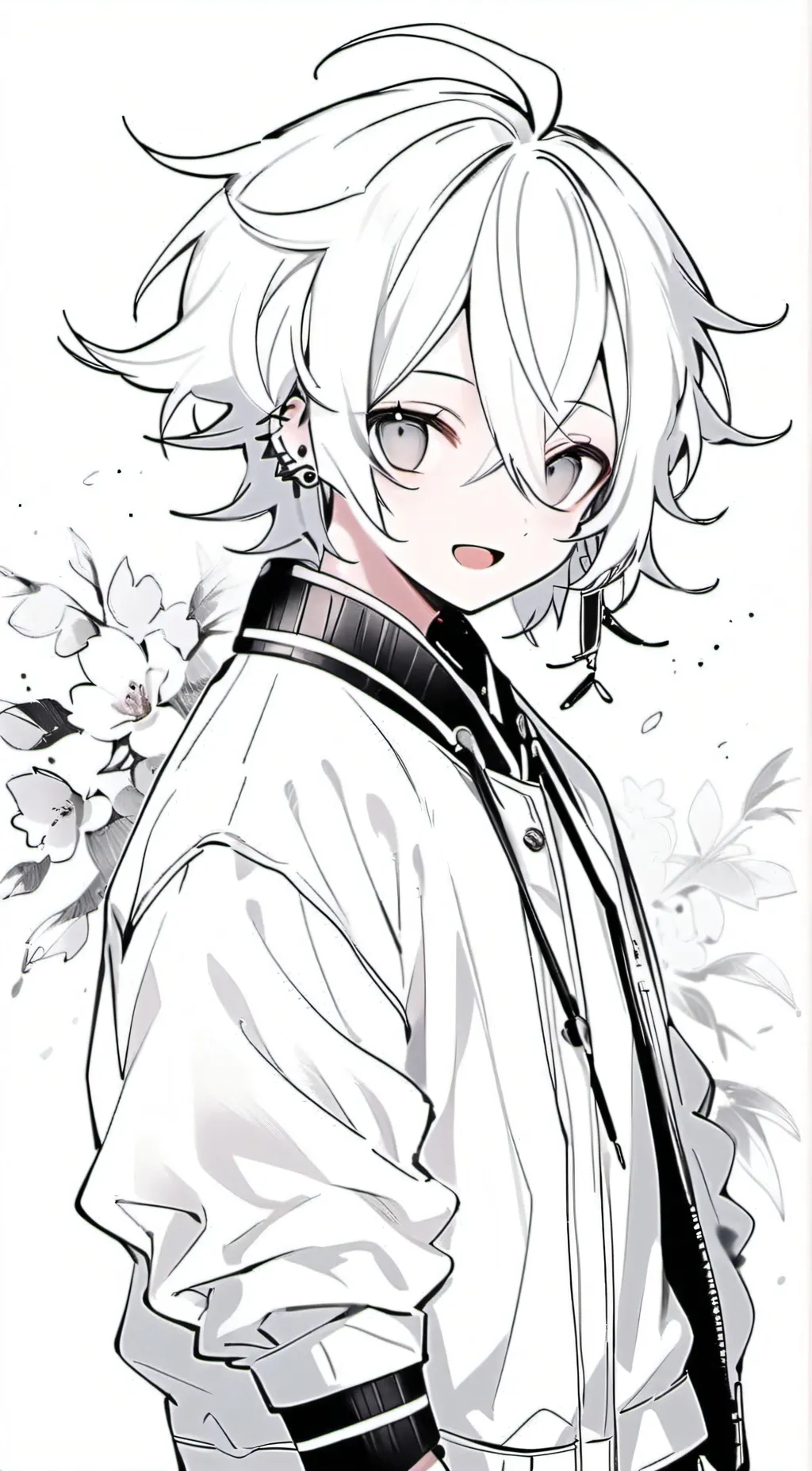 ai character: sketch background