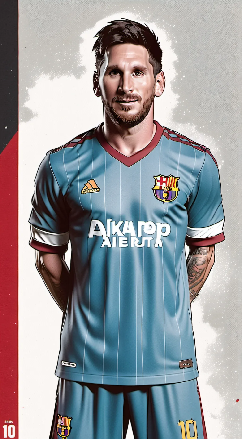 ai character: messi Lionel  background