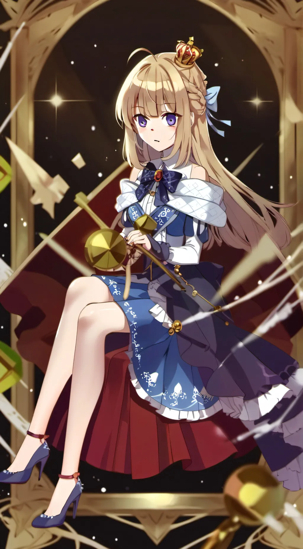 ai character: Violet  background