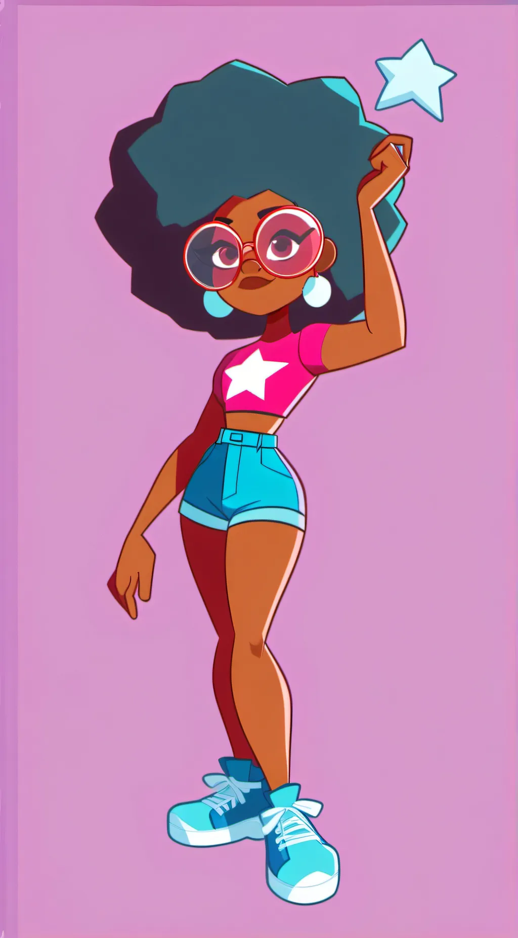 ai character: human garnet background