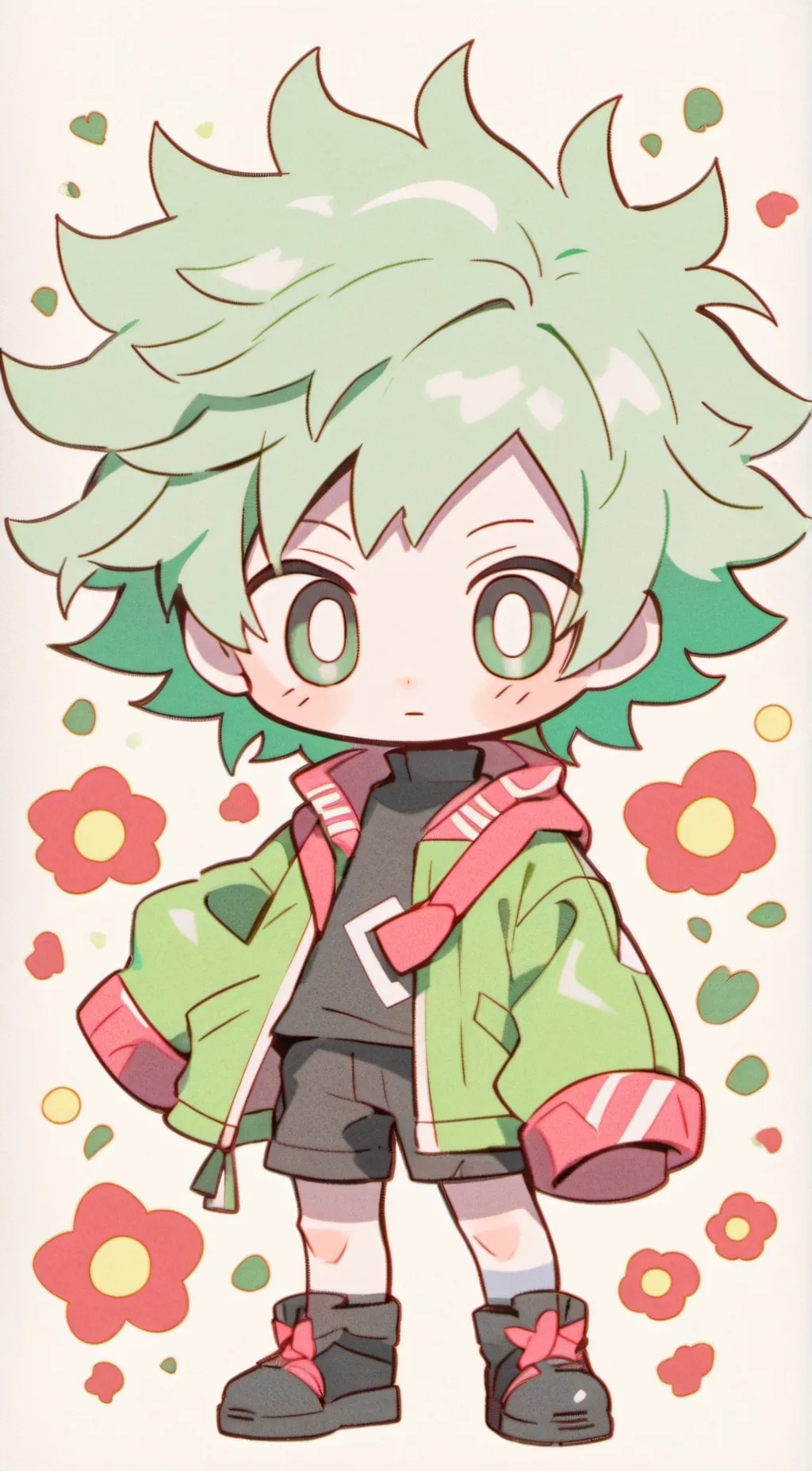 ai character: Mha doll background