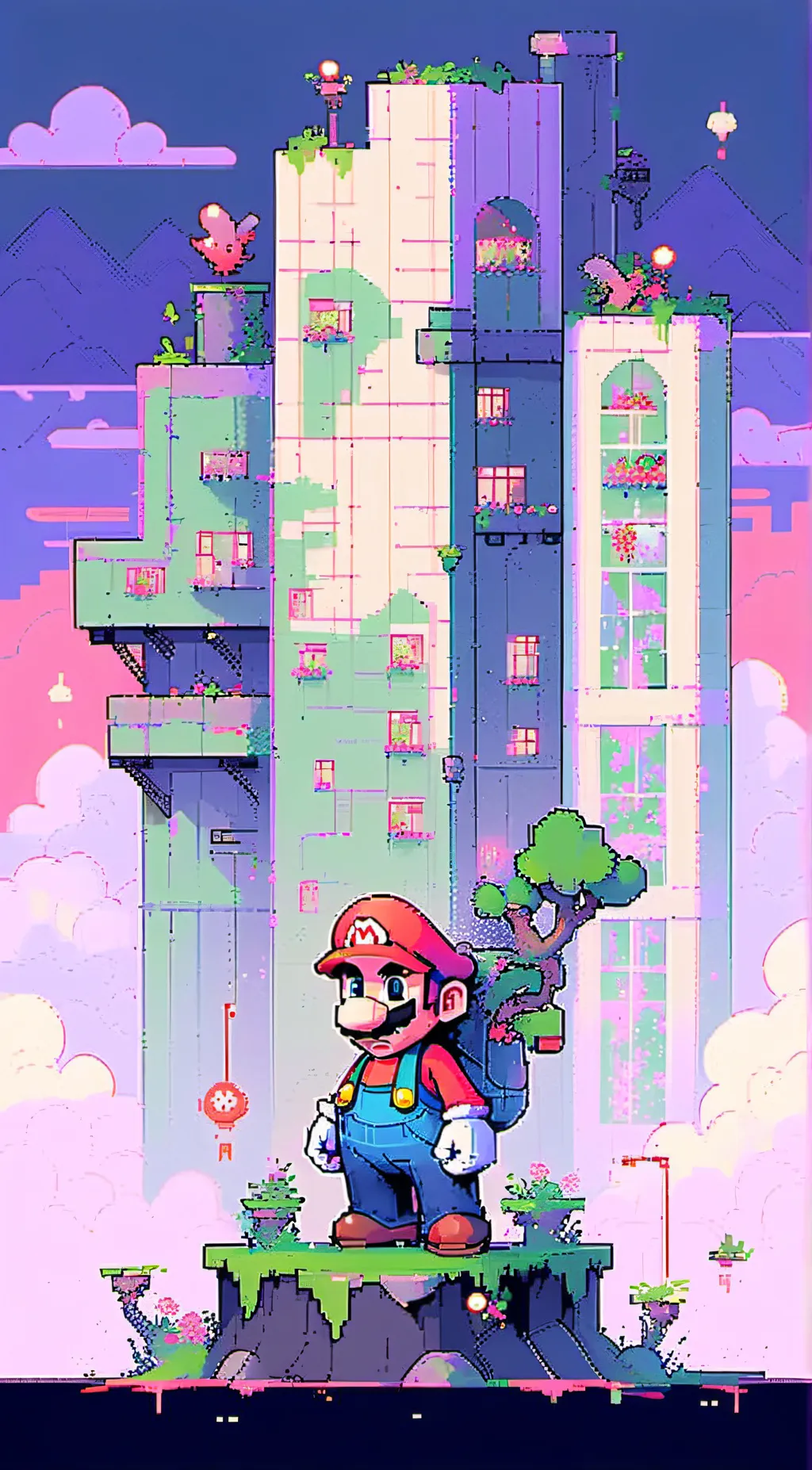 ai character: traveler Mario background