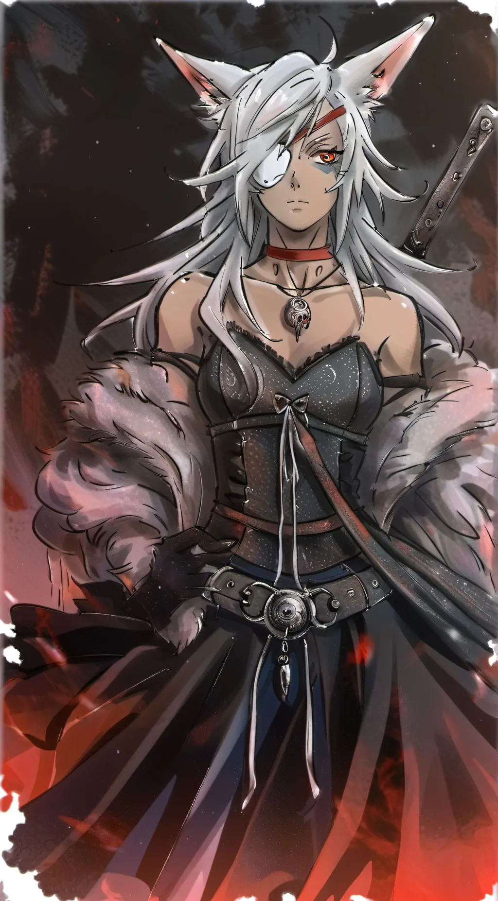 ai character: winter  background