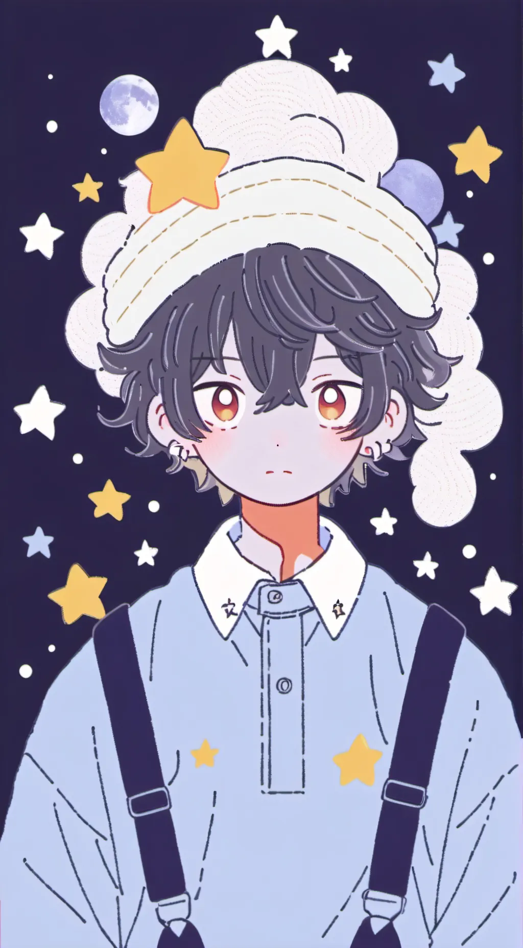 ai character: Moon background