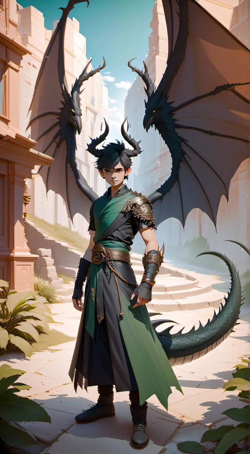 ai character: Flow background