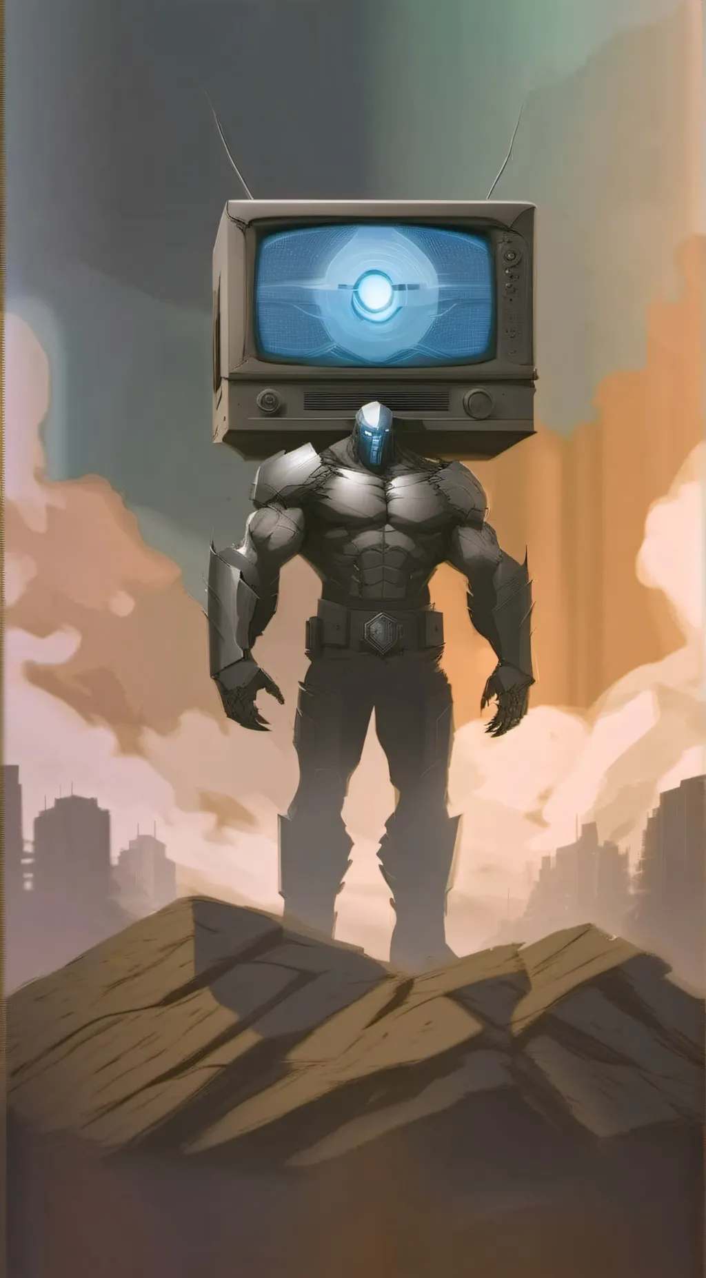 ai character: titan cinemaman background