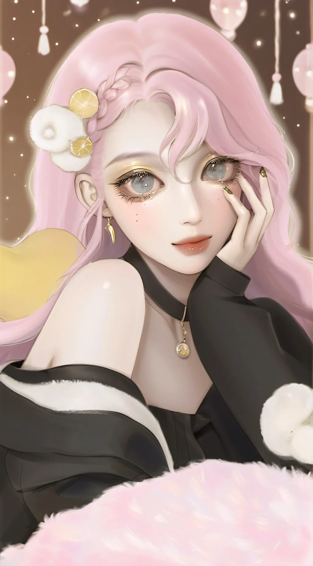 ai character: rose background