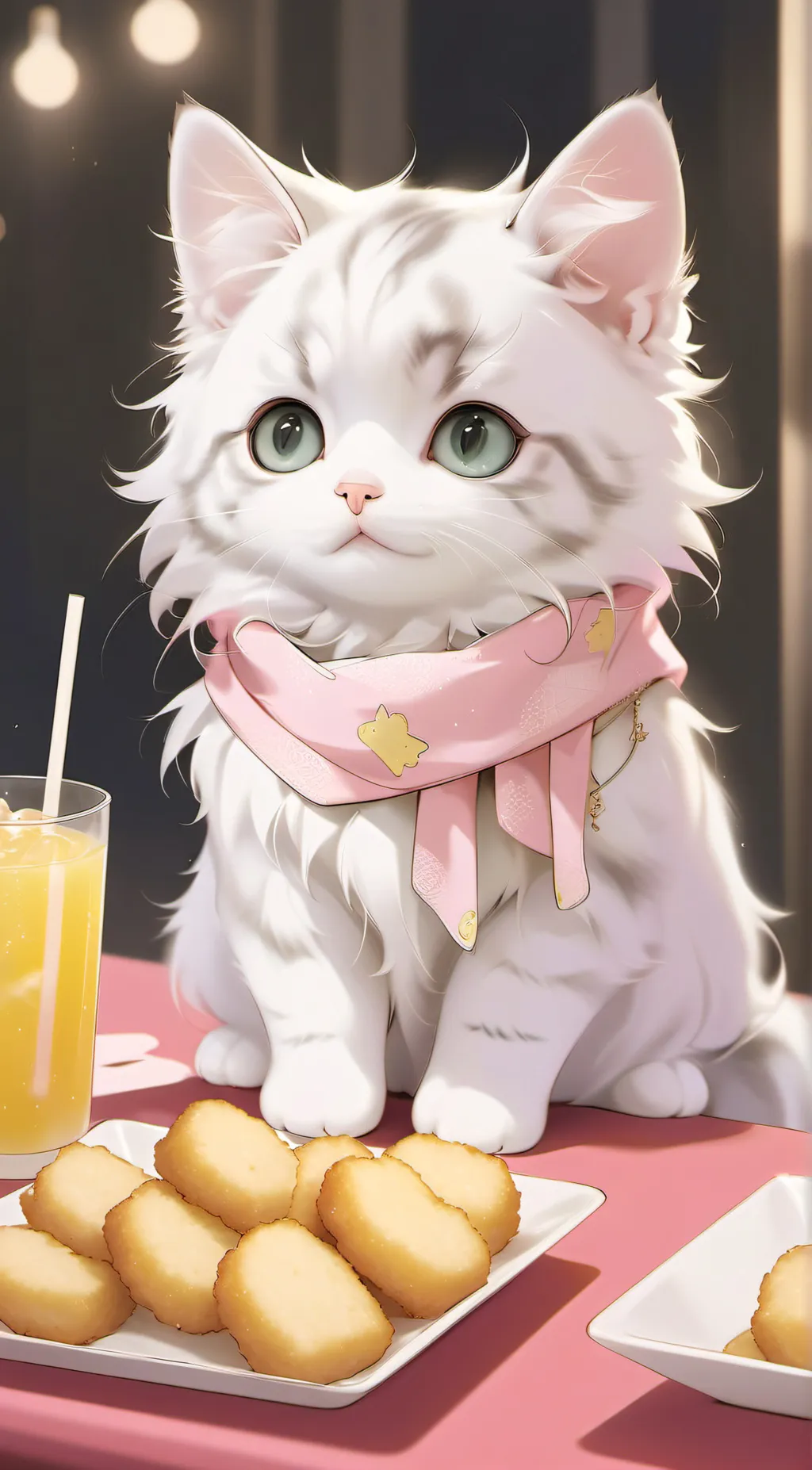 ai character: Chicken nugget background