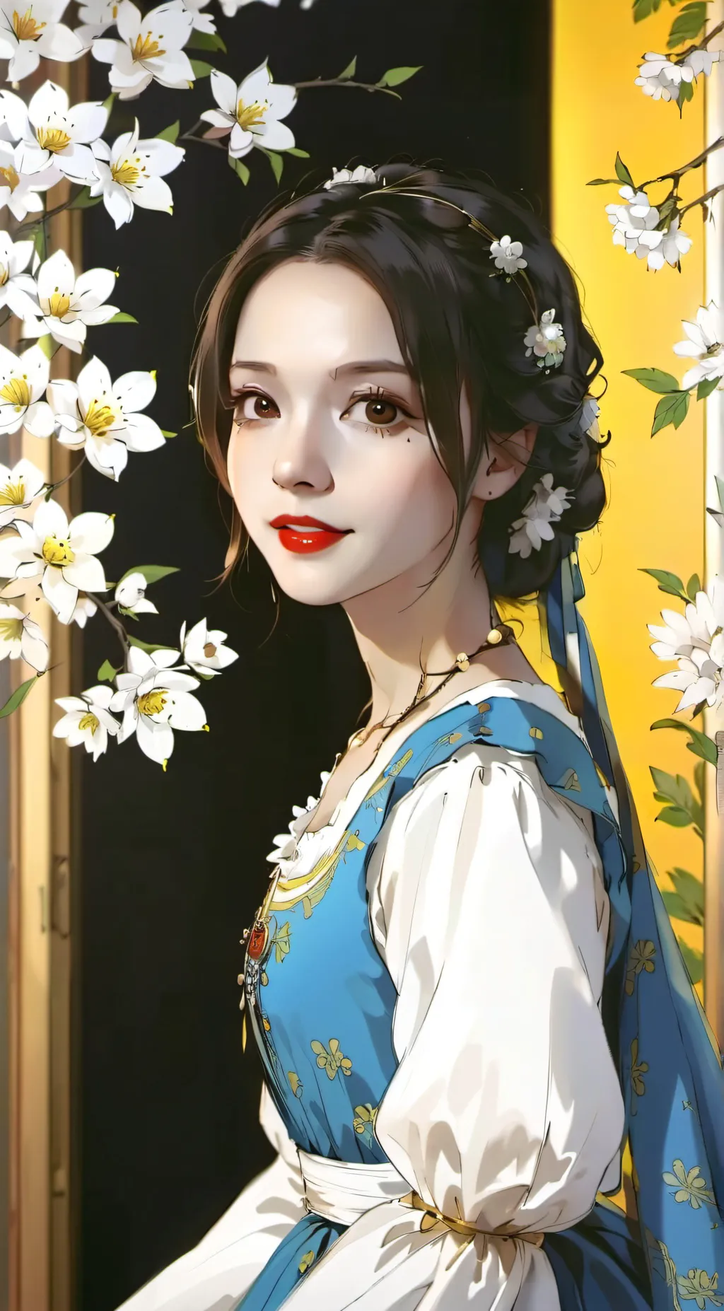 ai character: Rose background