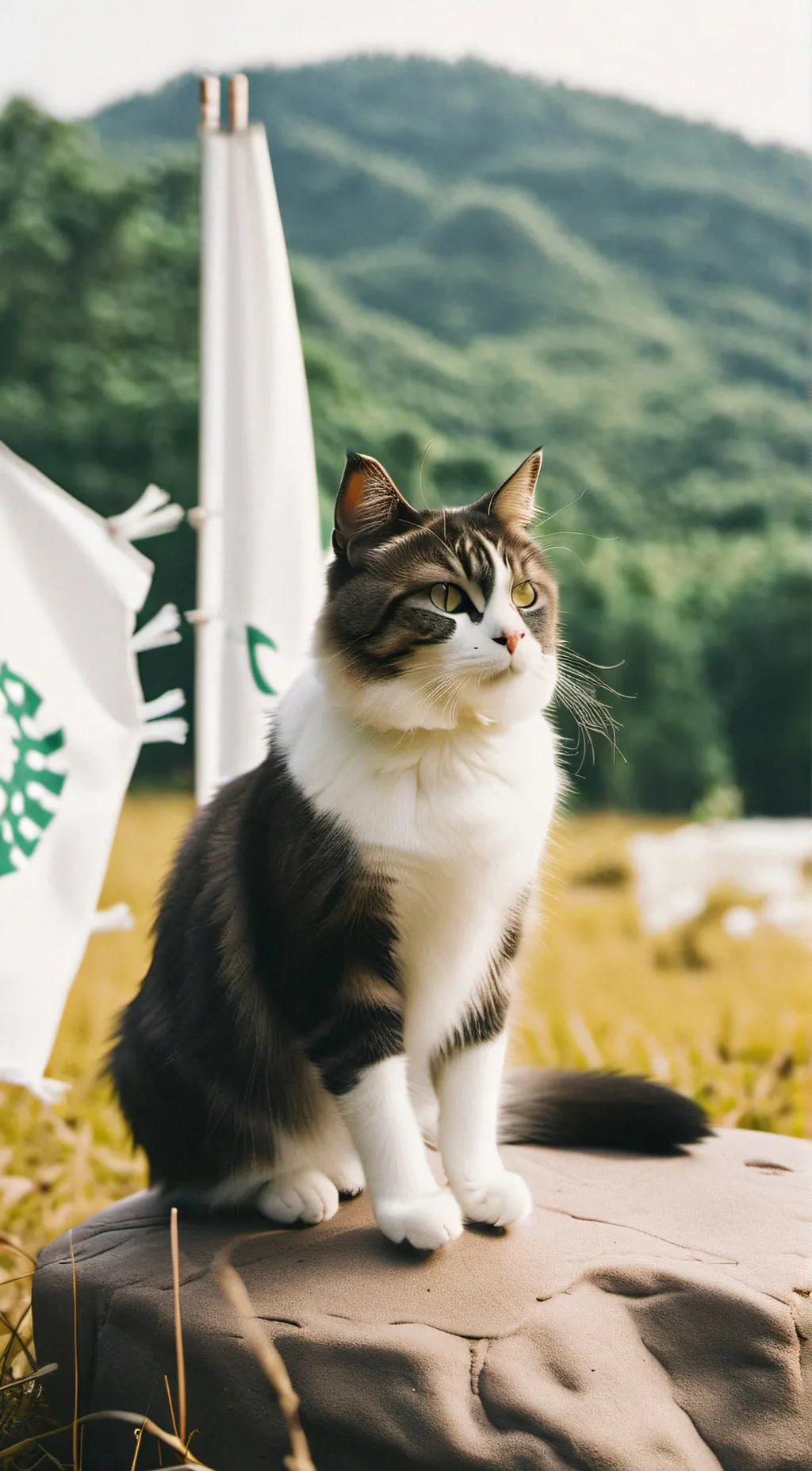 ai character: king cat background