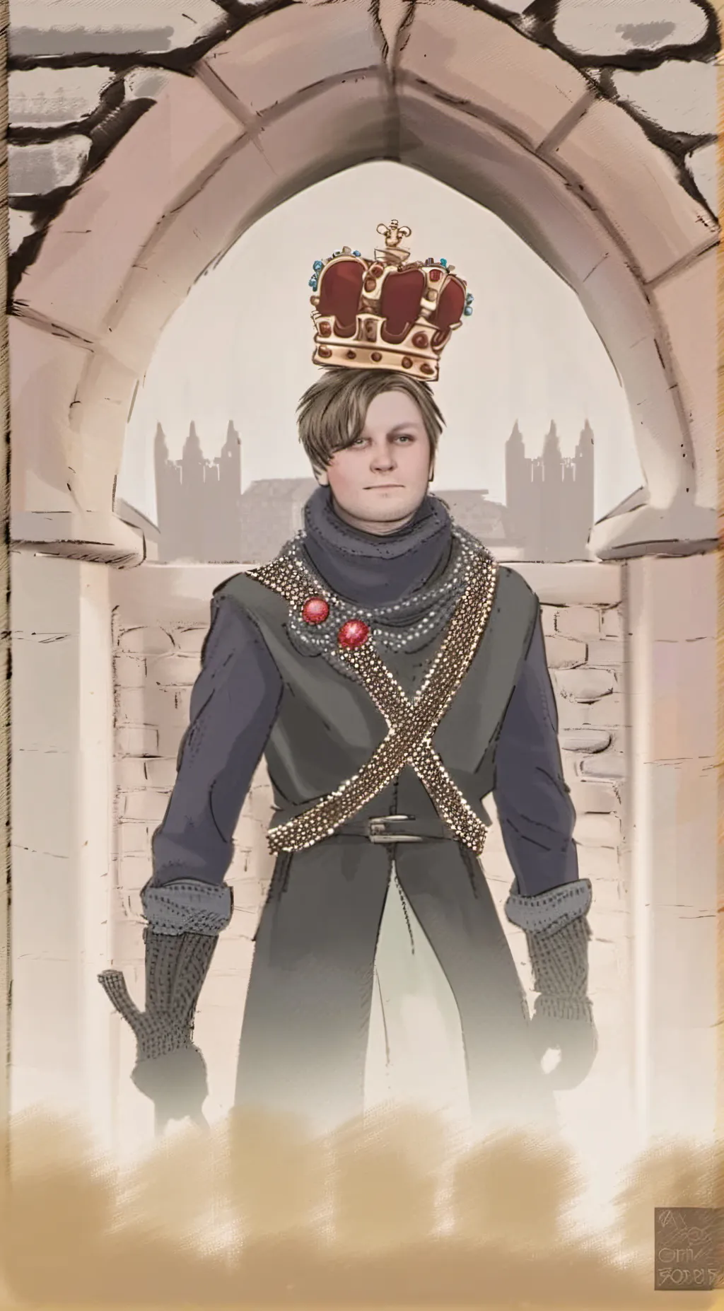 ai character: Troll King: Blonde background