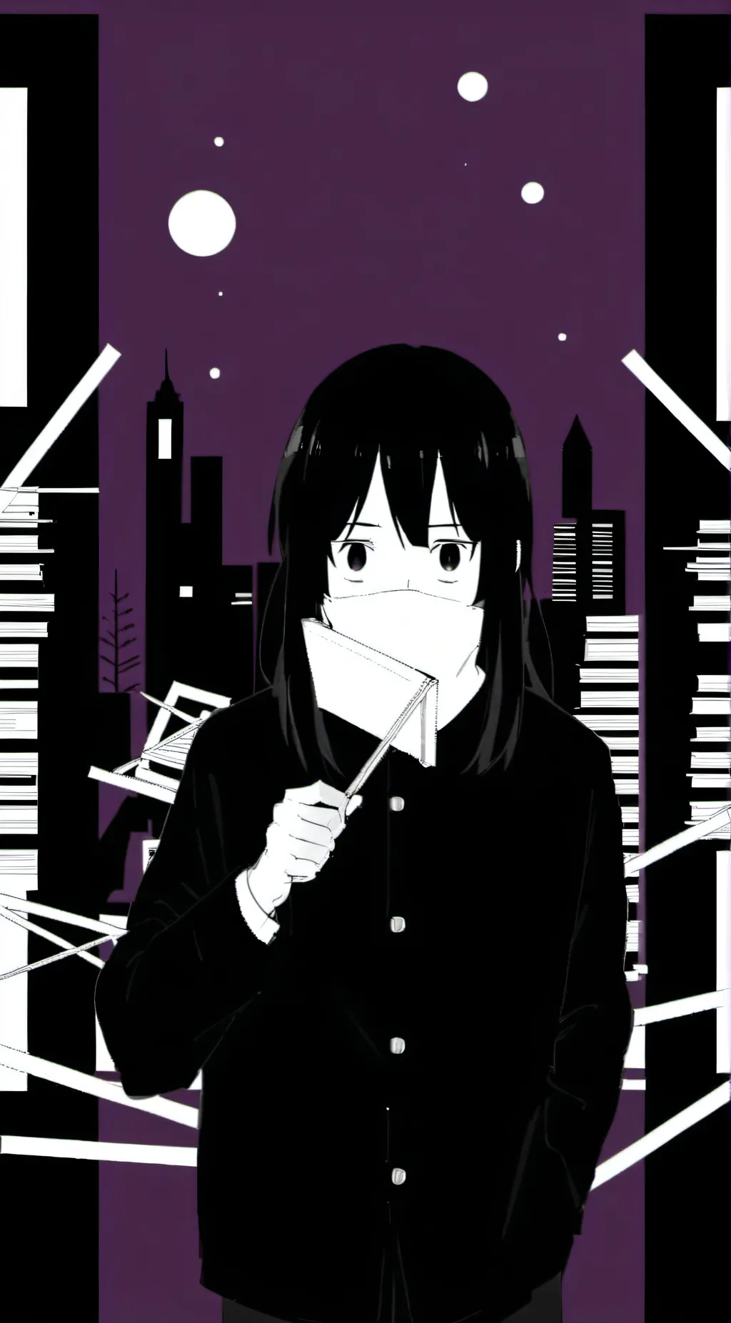 ai character: Ms.circle background