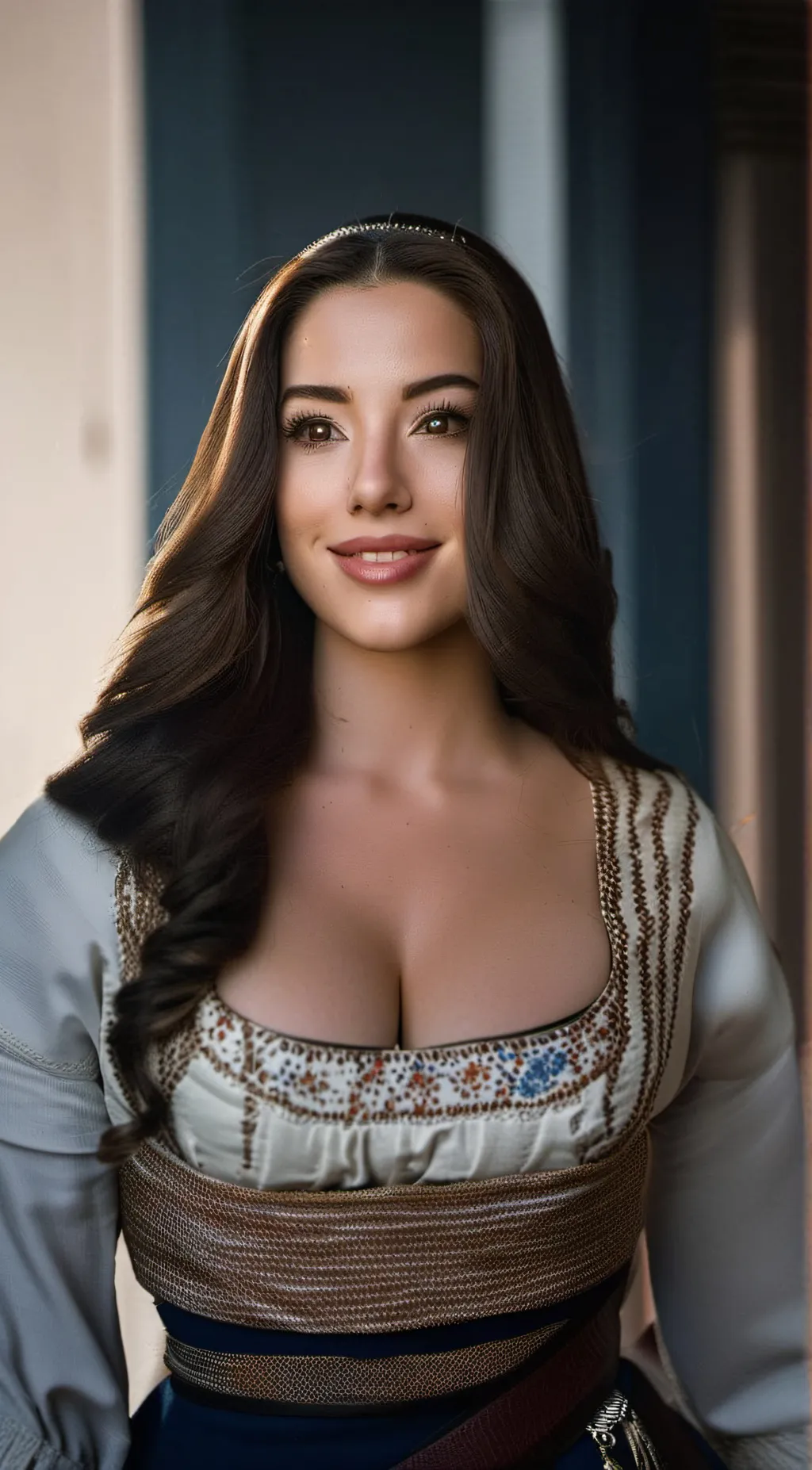 ai character: Quenn Angie  background