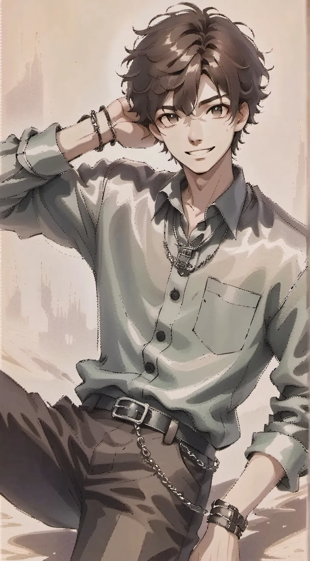 ai character: Landon  background